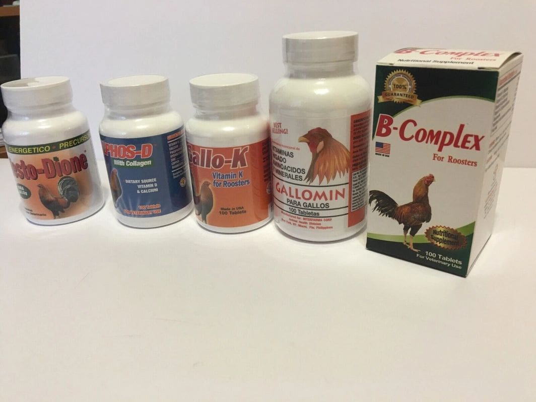 Combo -Testodione- CalphosD- Gallo K- Gallomin- Bcomplex one of each.