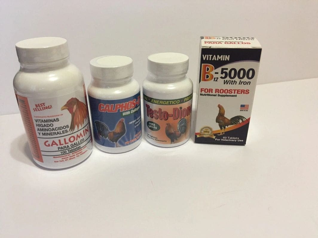 Combo -Testo-Dione - Calphos D-B12 5000-Gallomin one of each- Gallos- Roosters