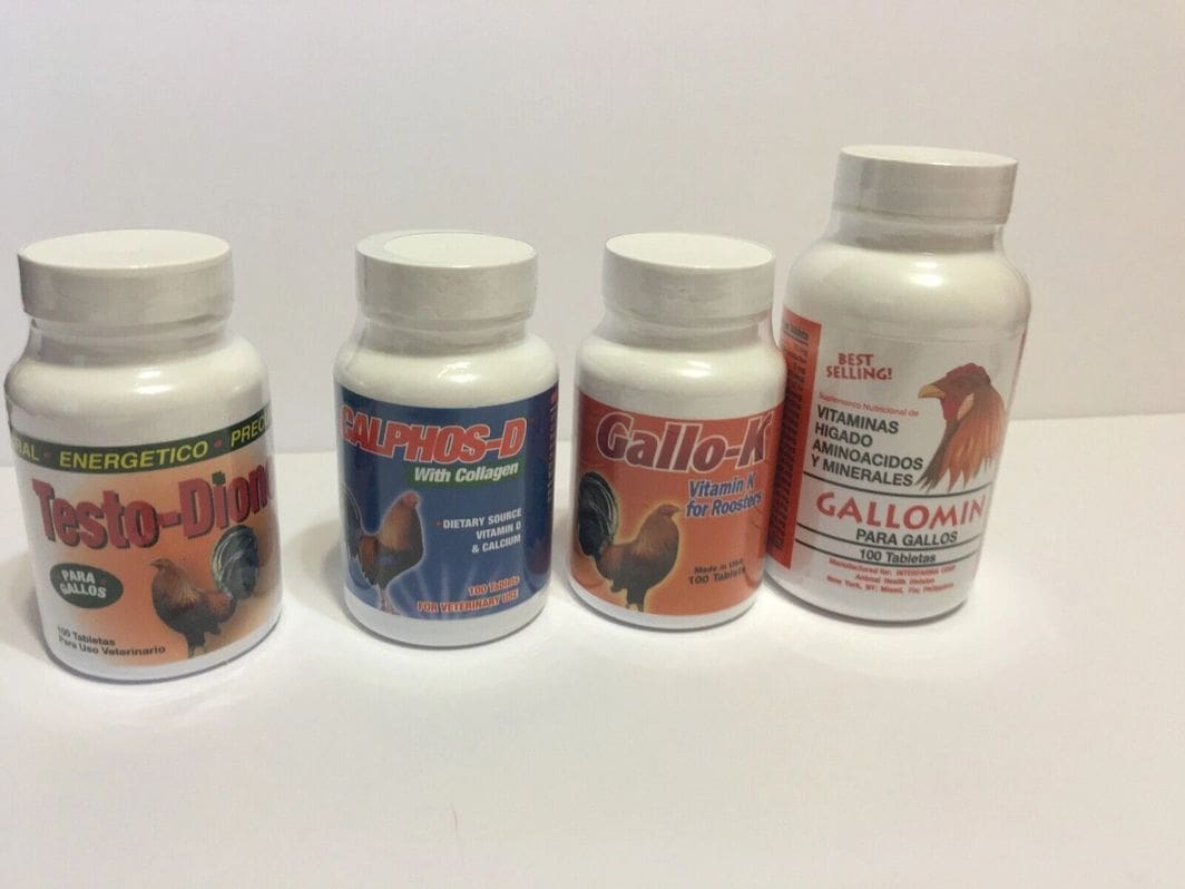 Combo - Testo-dione- Calphos D- Gallo K- Gallomin- one of each- Gallos- Roosters